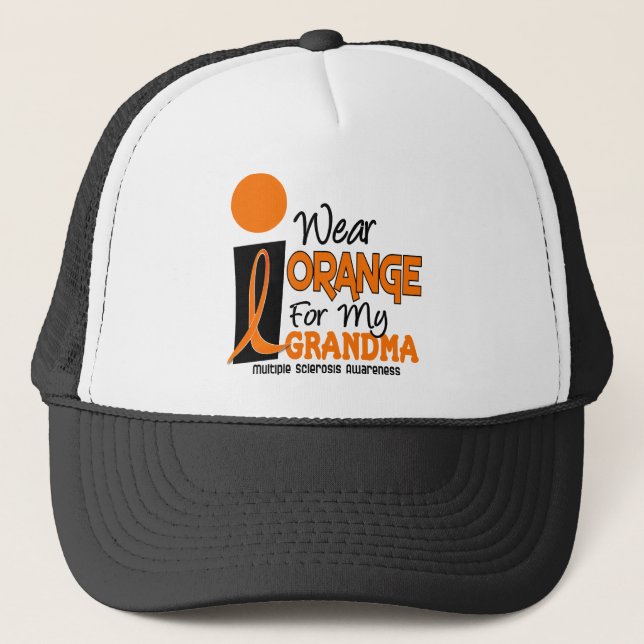 Boné Esclerose múltipla do MS eu visto a laranja para (Frente)