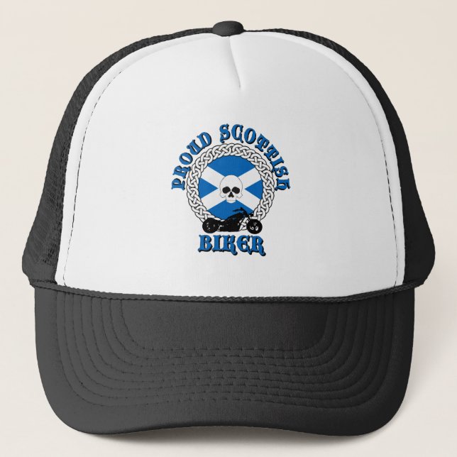Boné escocês orgulhoso do motociclista (Frente)