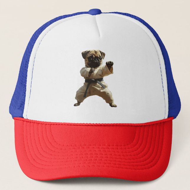 Boné Escola de Karatê Pug (Frente)