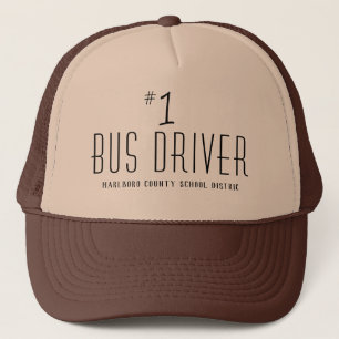 Boné Escola ou condutor de autocarro do número um do