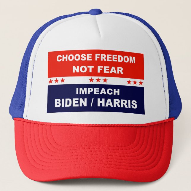 Boné Escolha Liberdade sem Medo Impeach Biden / Harris (Frente)