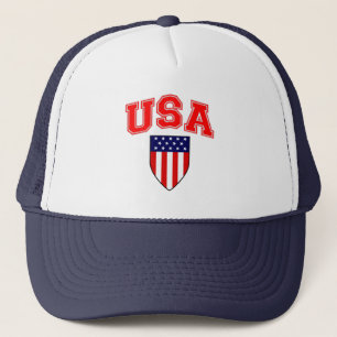 Boné Escudo da Bandeira Americana Patriótica dos EUA