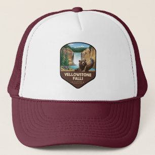 Boné Escudo de Urso para Selfie em Yellowstone Falls