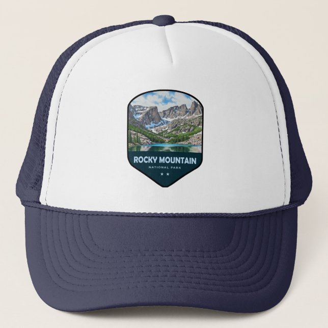 Boné Escudo do Parque Nacional Montanhas Rochosas (Frente)