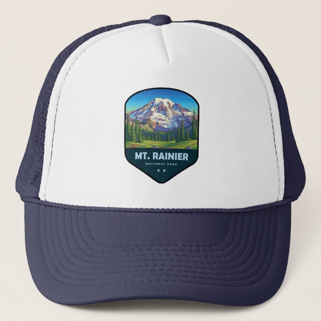 Boné Escudo do Parque Nacional Mt. Rainier (Frente)