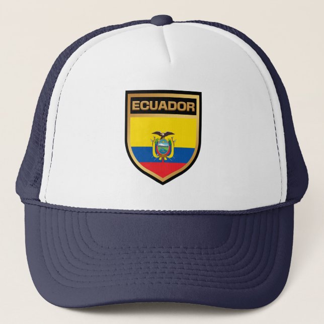 Boné Escudo do Sinalizador do Equador (Frente)