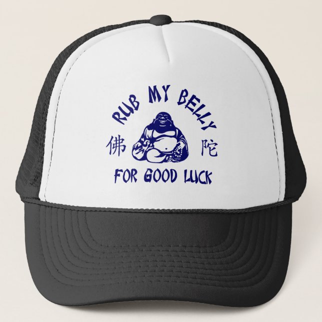 Boné Esfregue minha Bela Buda para boa sorte (Frente)
