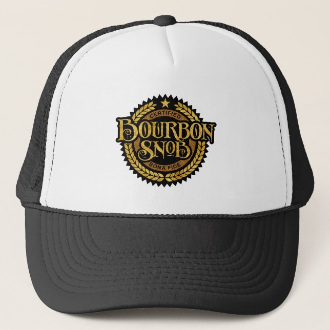 Boné Esgotado Bourbon - bebedor engraçado de uísque (Frente)