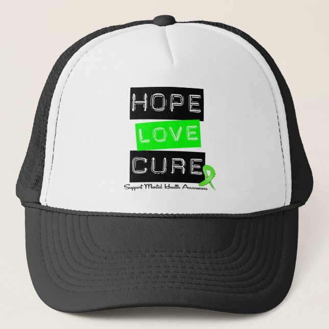 Boné Esperança de amor - consciência da saúde mental (Frente)