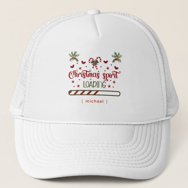 Boné Espírito de Natal Personalizado Carregando (Frente)