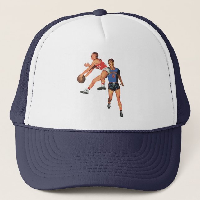 Boné Esportes Clássicos, Jogadores de Basquete em um Jo (Frente)