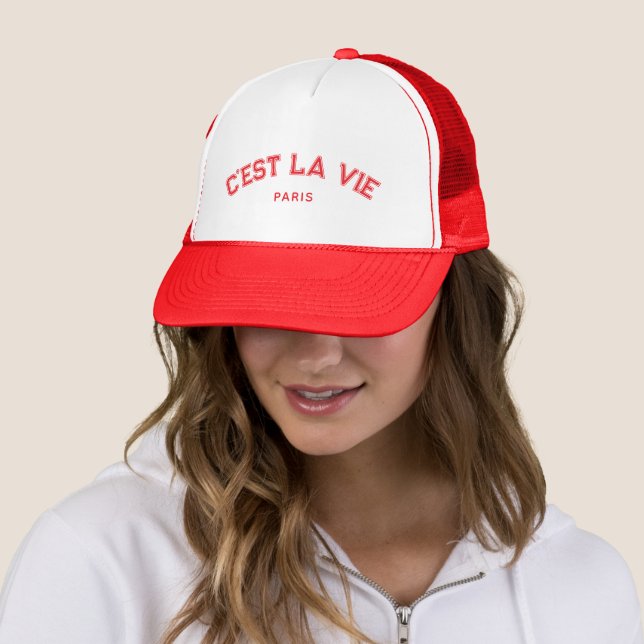 Boné Esportivo C'est La Vie Paris Vermelho (In Situ)