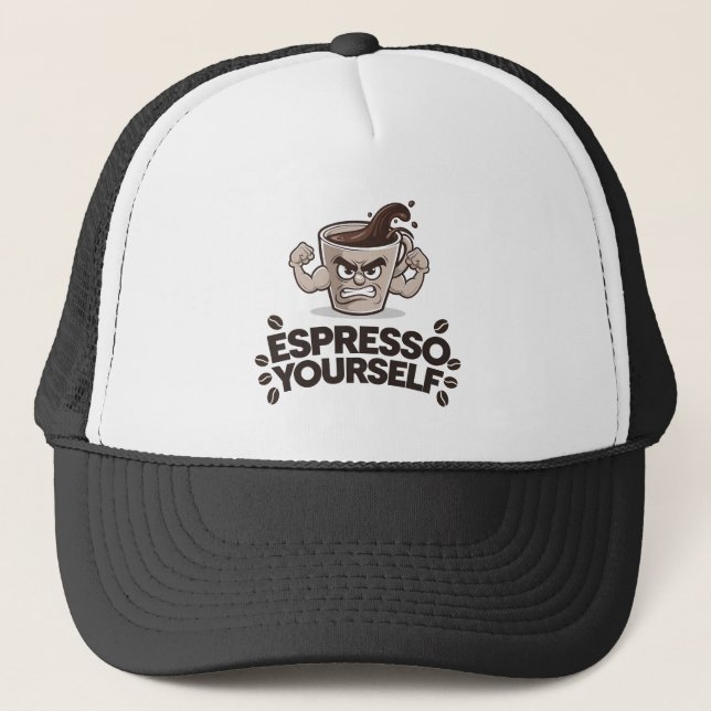 Boné Espresso - Engraçado Design de café (Frente)