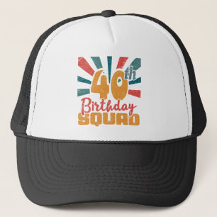 Boné Esquadrão aniversário de 40 anos com Vintagem Re
