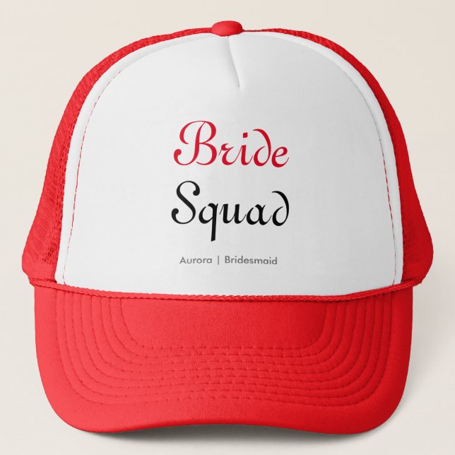 Boné Esquadrão de Noiva Personalizada Bachelorette Brid (Frente)