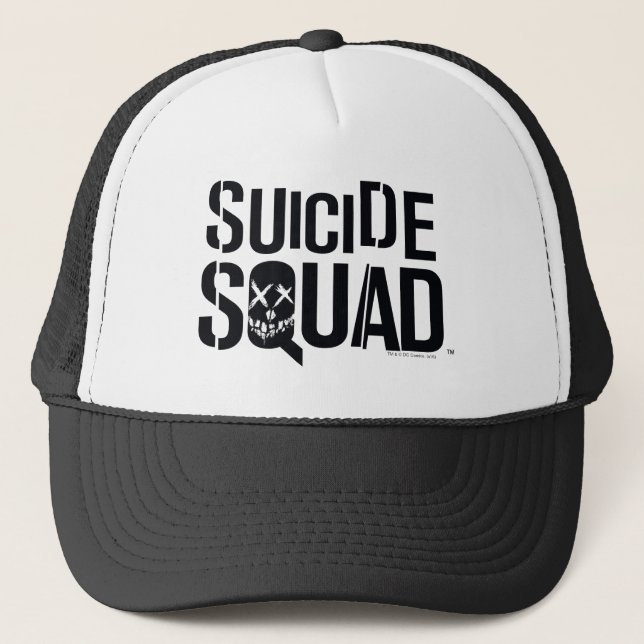 Boné Esquadrão Suicida | Logotipo branco (Frente)