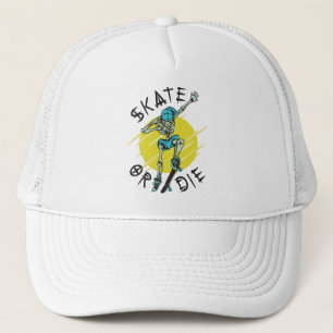 Boné Esquelete de skate ou morra Skatista