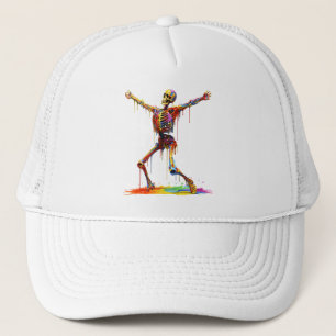 Boné Esqueleto Joyful: Dança de Cores