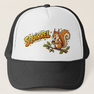 Boné Esquilo Engraçado Cérebro ADHD Quadrinho Cartoon