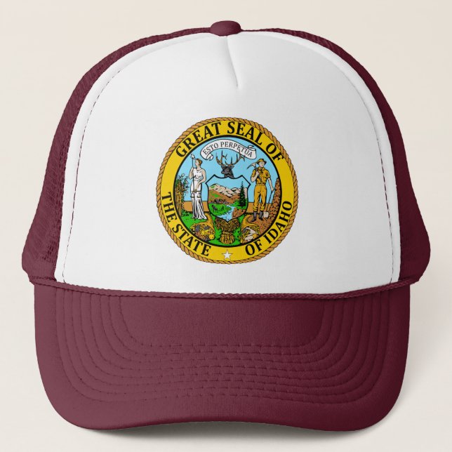 Boné Estado de Idaho Flag Trucker Hat (Frente)