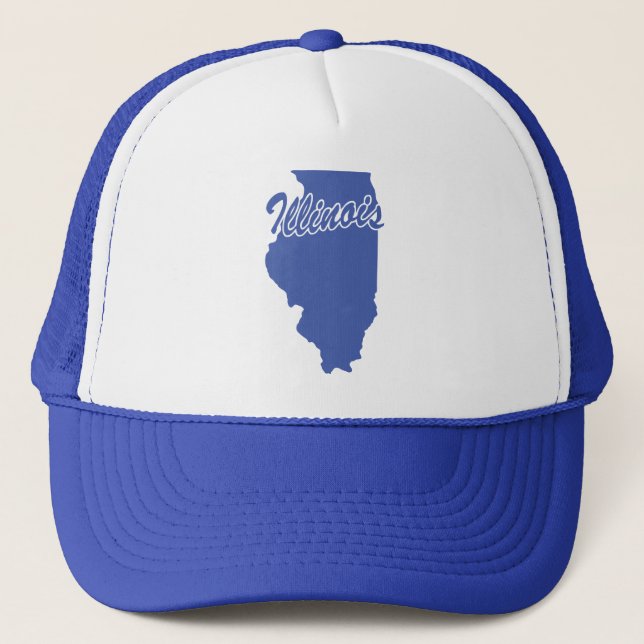Boné Estado De Illinois - Shape Trucker Hat (Frente)