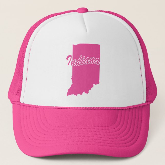 Boné Estado De Indiana Shape Trucker Hat (Frente)