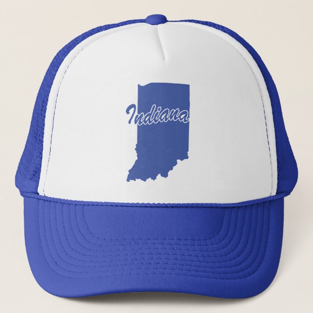 Boné Estado De Indiana Shape Trucker Hat (Frente)