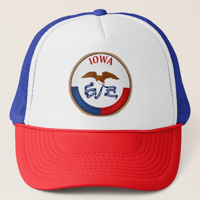 Boné Estado de Iowa Flag Trucker Hat (Frente)