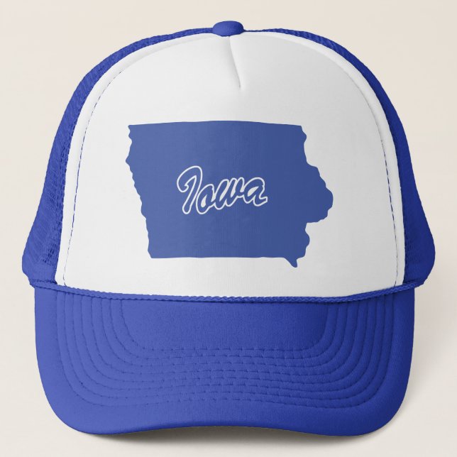 Boné Estado De Iowa Shape Trucker Hat (Frente)