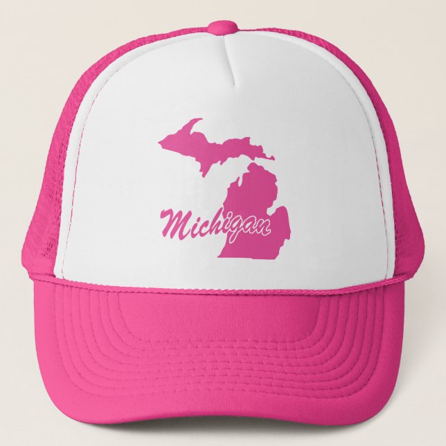 Boné Estado De Michigan Shape Trucker Hat (Frente)