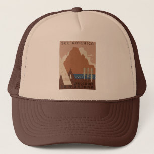 Boné Estado de Montana: Tribos Indianas, Montanhas, Pra