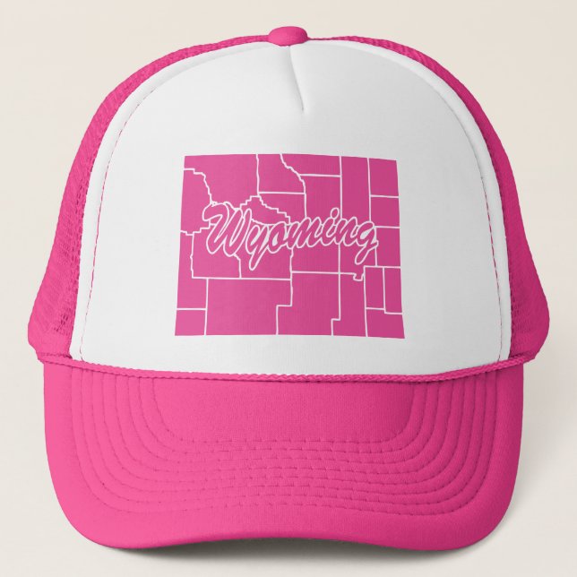 Boné Estado De Wyoming Shape Trucker Hat (Frente)