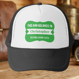 Boné Este pai pertence ao nome personalizado ano verde