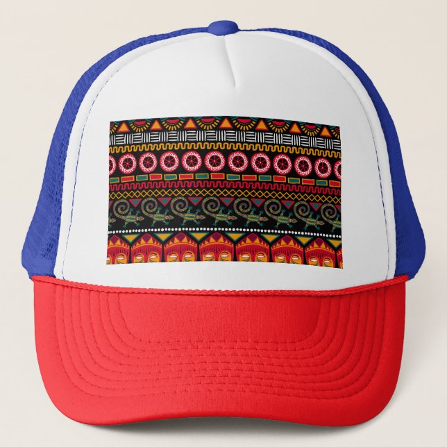 Boné Estilo Africano: Apreciação Decorativa do Padrão. (Frente)