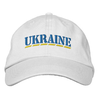 Boné Estilo de letra azul UKRAINE e estilo amarelo