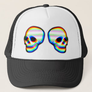 Boné Estilo de tendência neon de ilustração crônica