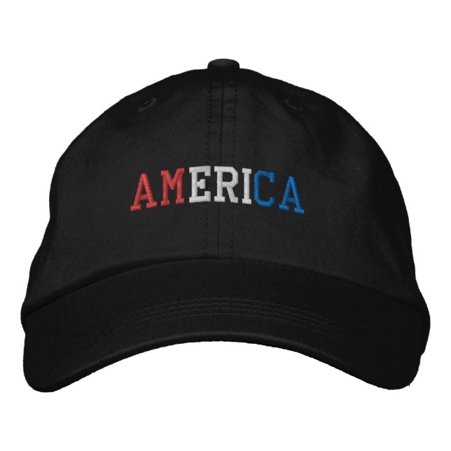 Boné Estilo Patriótico Azul e Branco da AMÉRICA (Frente)