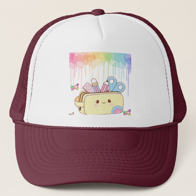 Boné Estojo de Lápis Kawaii Fofo (Frente)