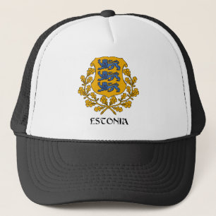 Boné ESTÓNIA - símbolo/brasão/bandeira/cores/emblema