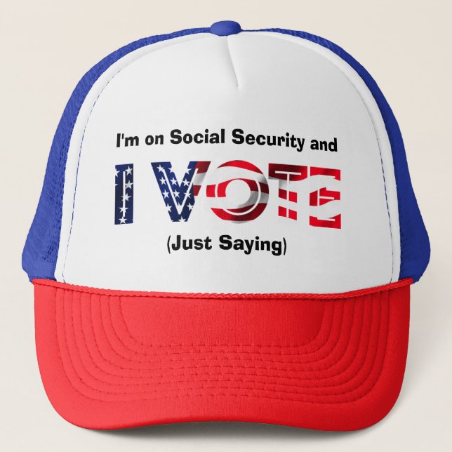 Boné Estou na Segurança Social e voto (Frente)