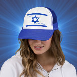 Boné Estrela de David Flag com o Chapéu de Israel<br><div class="desc">Estrela de David Flag com o Chapéu de Israel</div>