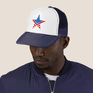 Boné estrela em forma de bandeira americana