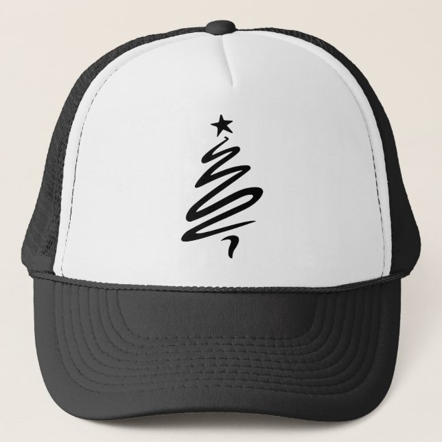 Boné Estrela Fir de Natal Estilizada Três Árvores (Frente)