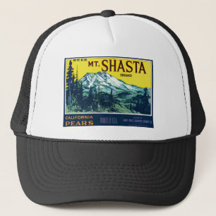 Boné Etiqueta das peras do Mt Shasta Califórnia do