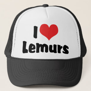 Boné Eu Adoro Lemurs do Coração