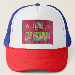Boné Eu adoro o lindo chapéu vermelho de Los Angeles