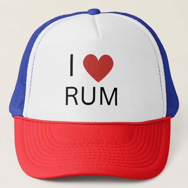 Boné Eu Adoro Rum, Novidade Bebendo Rum Hat (Frente)