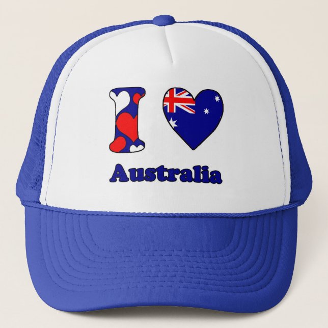 Boné Eu amo a Austrália (Frente)