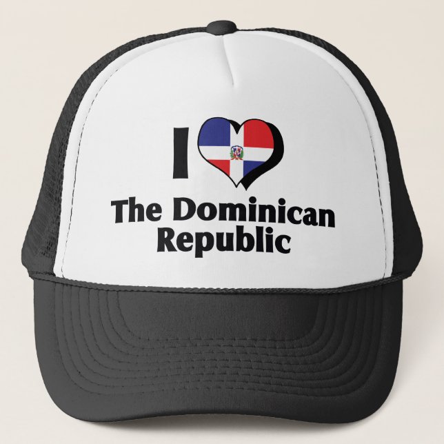 Boné Eu Amo A Bandeira Da República Dominicana (Frente)