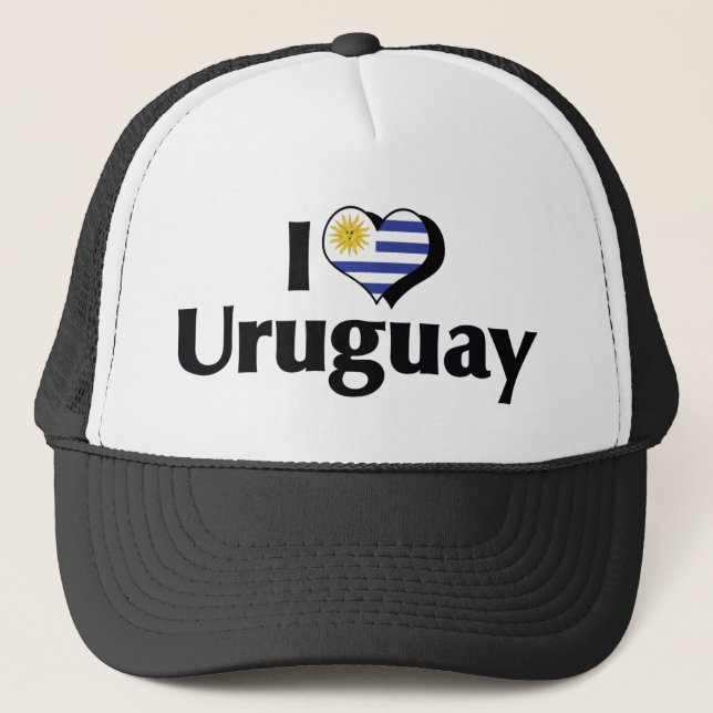 Boné Eu Amo A Bandeira Do Uruguai (Frente)